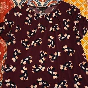 Banana Republic Purple Floral Blouse